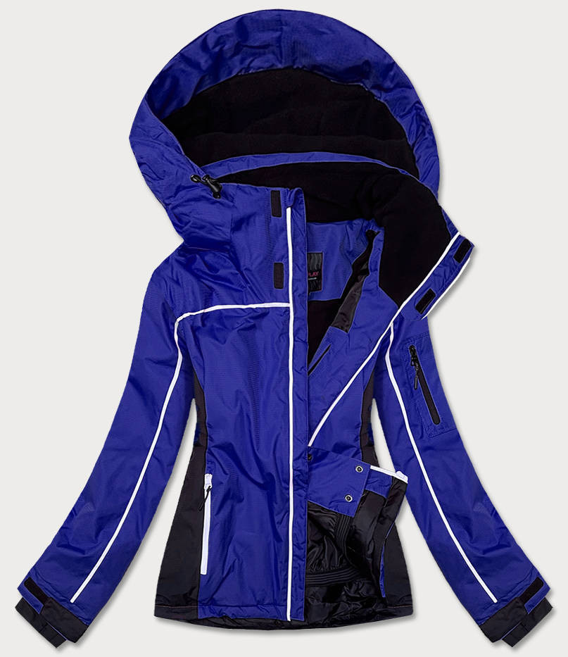 Dámská zimní sportovní bunda v chrpové barvě (B2391) odcienie niebieskiego L (40)