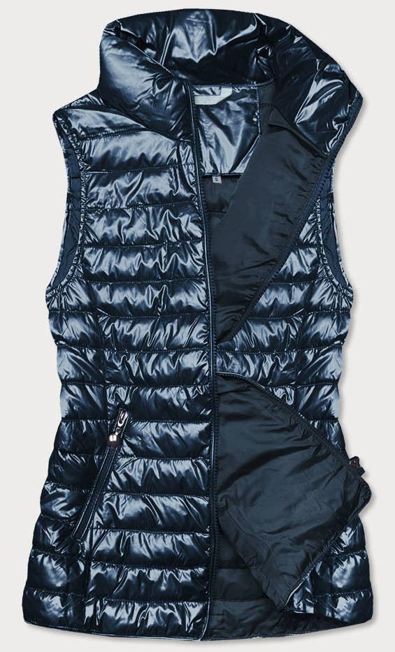 Tmavě modrá dámská vesta model 16988866 - MINORITY Barva: odcienie niebieskiego, Velikost: L (40)