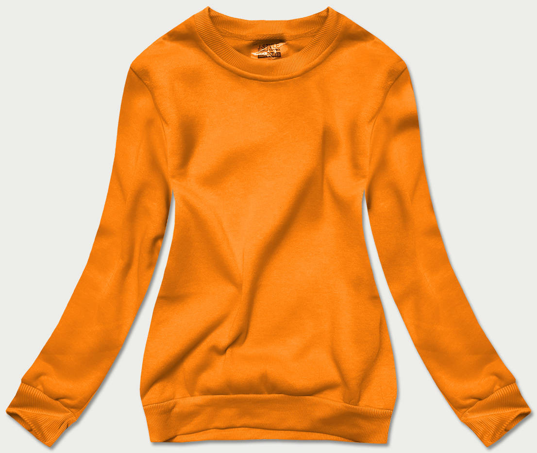 Světle oranžová dámská tepláková mikina se stahovacími lemy (W01-69) oranžová S (36)