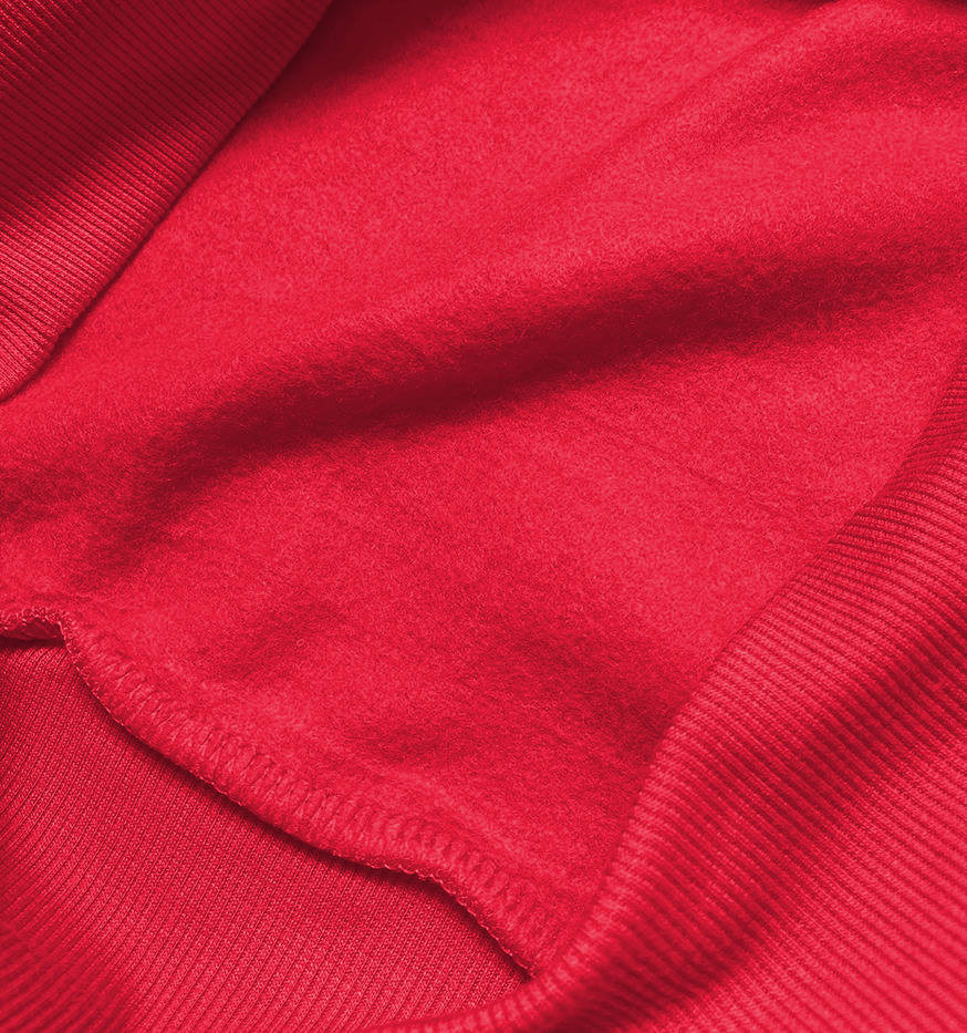 Červená dámská tepláková mikina se stahovacími lemy (W01-18) odcienie czerwieni S (36)
