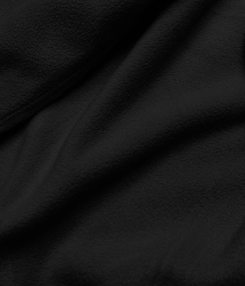 Černá melanžová dámská mikina s polarem (HD111-1) Barva: odcienie czerni, Velikost: XS (34)