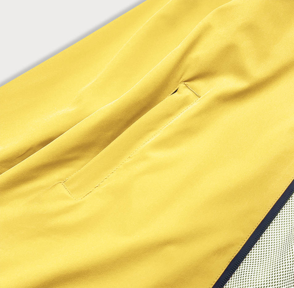 Žlutá neonová dámská letní bunda s podšívkou (HH036-26) Žlutá S (36)