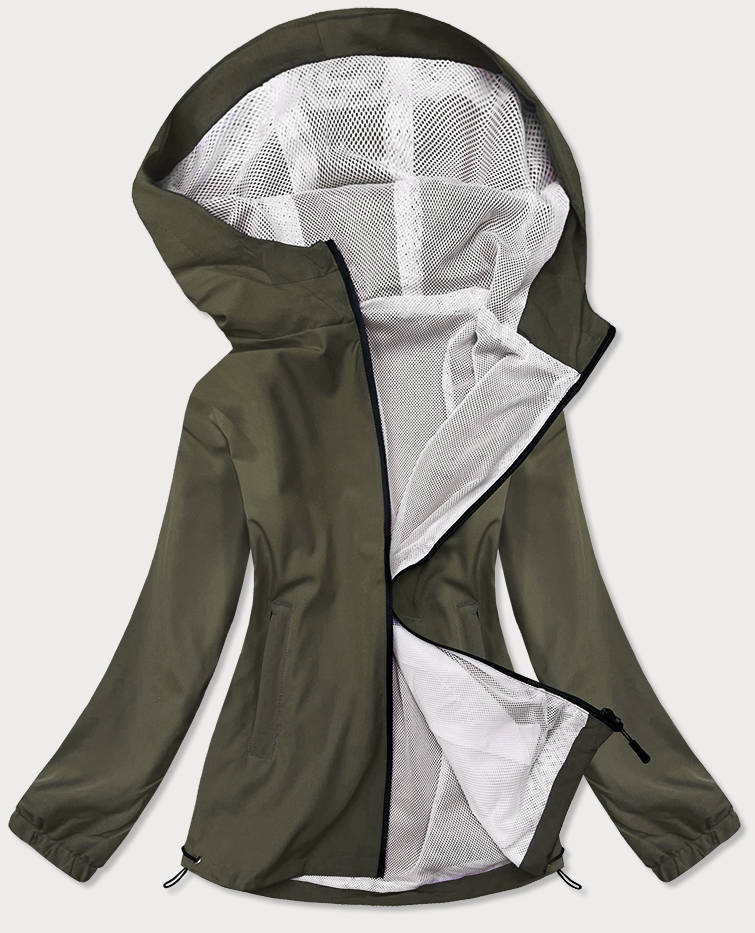 Letní dámská bunda v olivové barvě s podšívkou (HH036-7) khaki S (36)