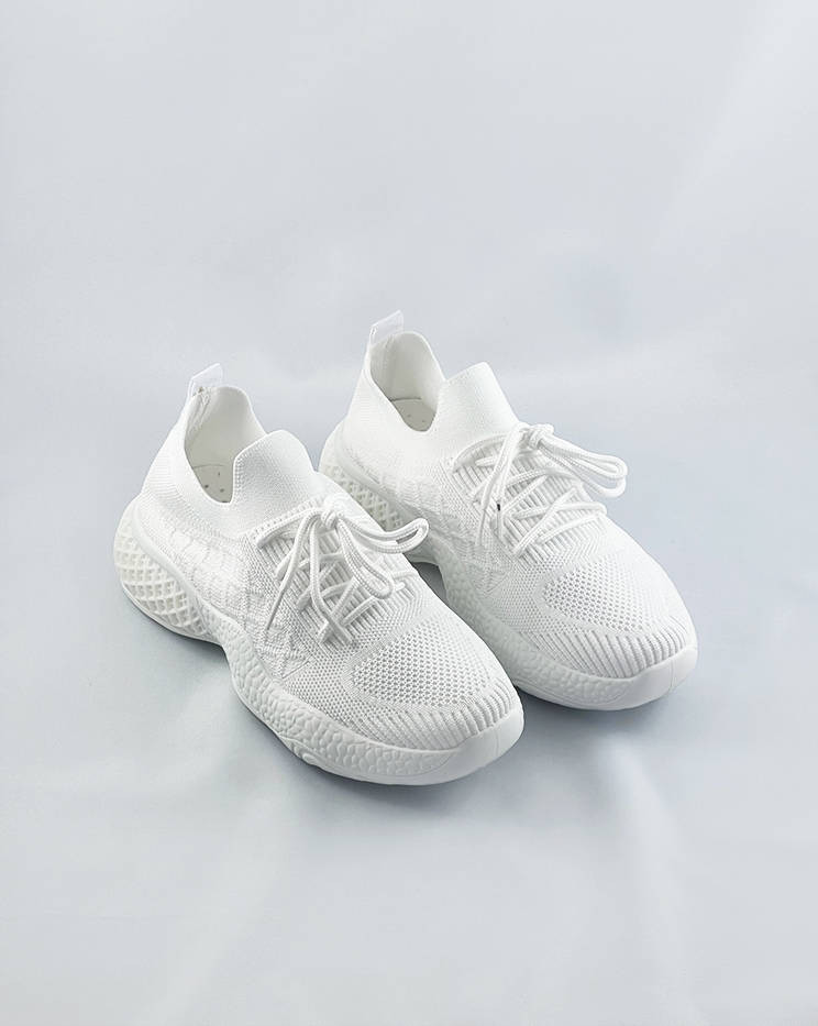 Bílé dámské sportovní boty (JY21-3) Barva: odcienie bieli, Velikost: ONE SIZE