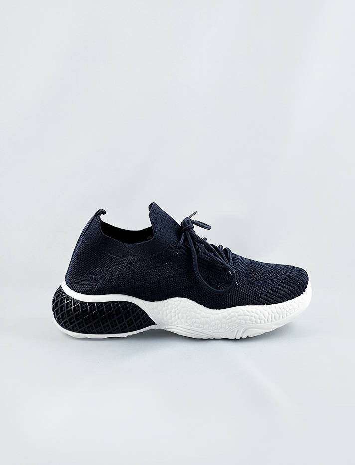 Tmavě modré dámské sportovní boty model 17066096 - FEEBIT-ER Barva: odcienie niebieskiego, Velikost: ONE SIZE