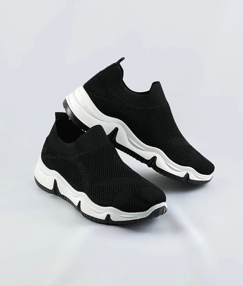 Čierne dámske športové topánky (YM-168) odstíny černé uni velikost