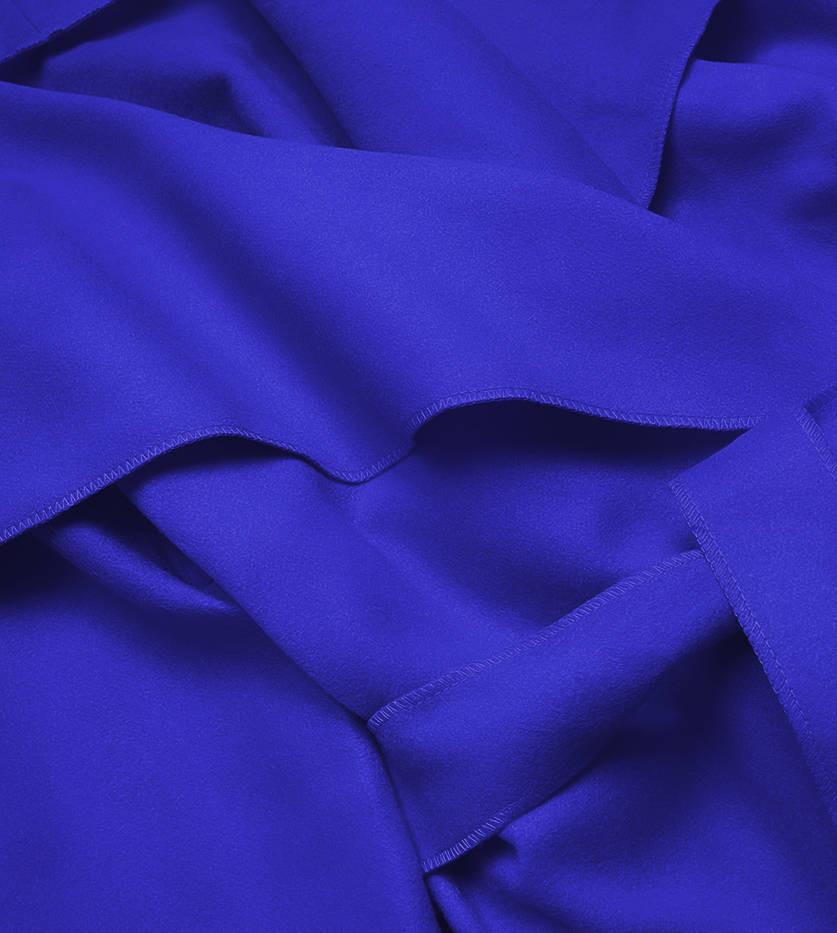 Minimalistický dámský kabát v chrpové barvě (747ART) modrá ONE SIZE