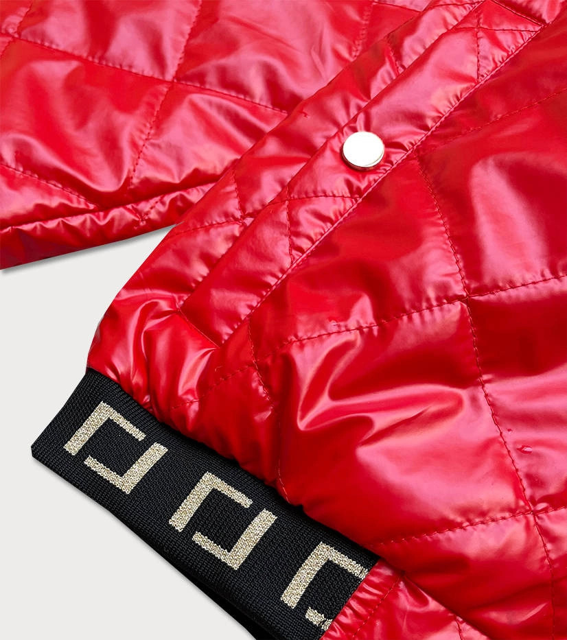 Červená dámská bunda bomber (B9798-4) odstíny červené XXL (44) (obrázek 3)