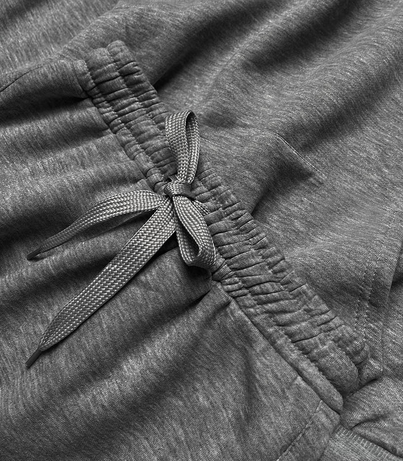 Tmavě šedý dámský dres s oversize mikinou model 17117268 - J.STYLE Barva: odcienie szarości, Velikost: S (36)