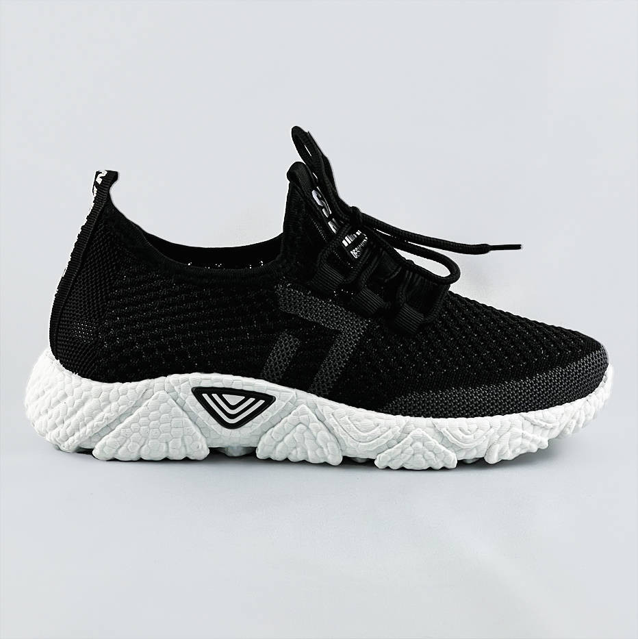 Měkké černé dámské sportovní boty (BLX-002) Barva: odcienie czerni, Velikost: XL (42)