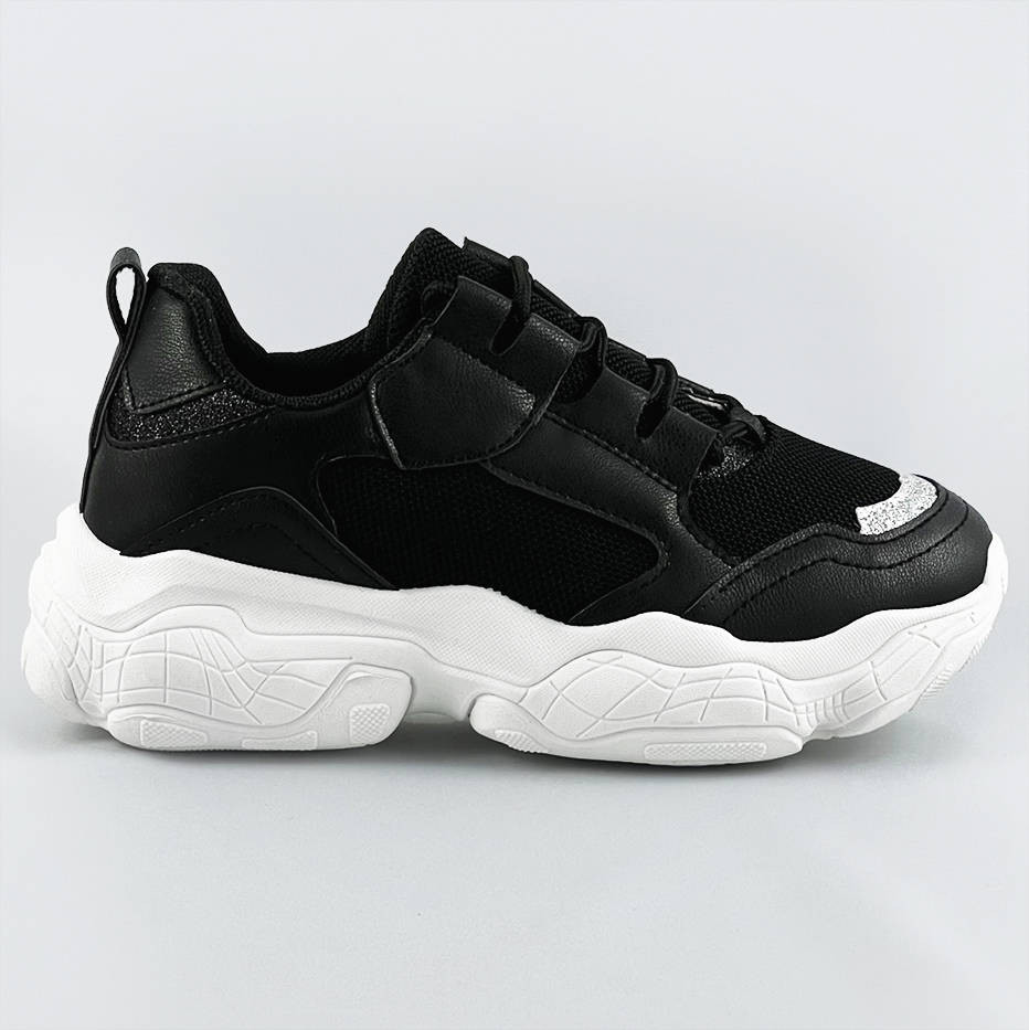 Čierne dámske šnurovacie tenisky "sneakers" (172) čierna XL (42)