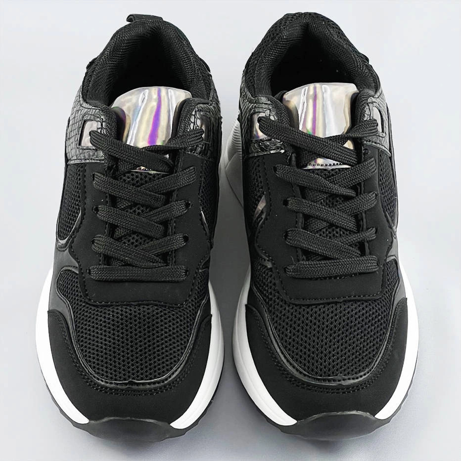 Čierne dámske športové topánky (6348) odstíny černé XL (42)