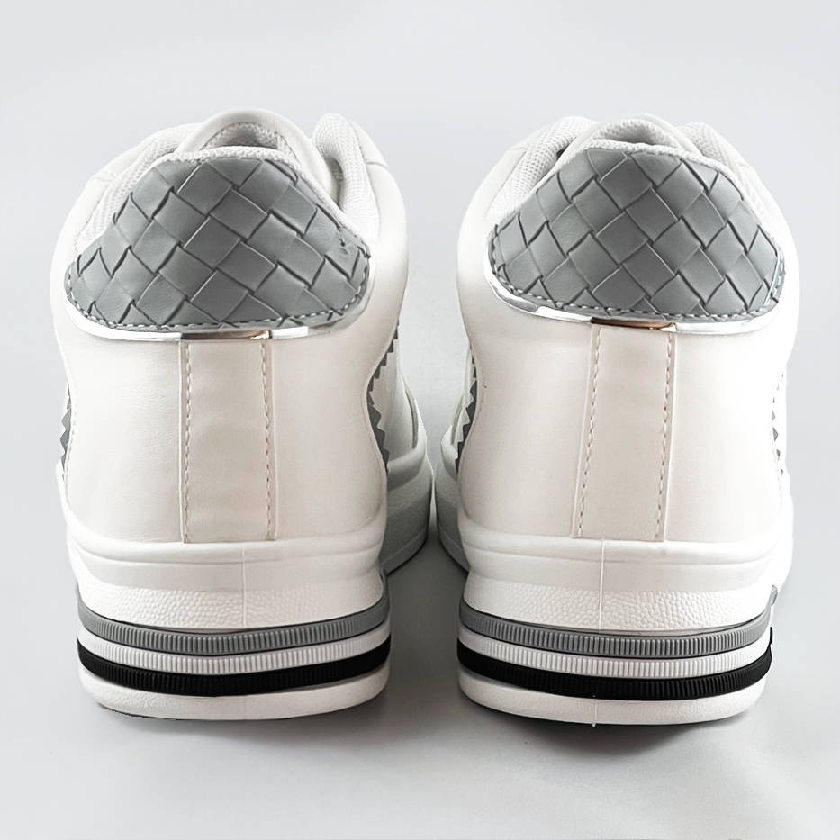Bílo-světle modré sportovní boty se skrytým klínem (666-16) Bílá jedna velikost