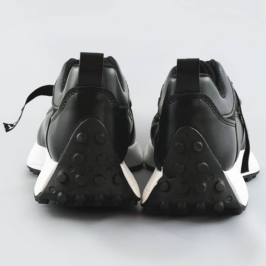 Černé sportovní boty s řetízkem (N-206) černá XL (42)