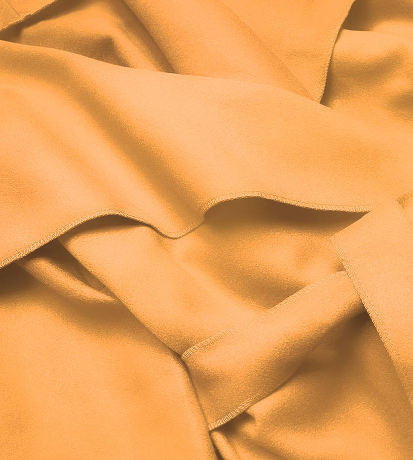 Žlutý dámský minimalistický kabát (747ART) Žlutá jedna velikost