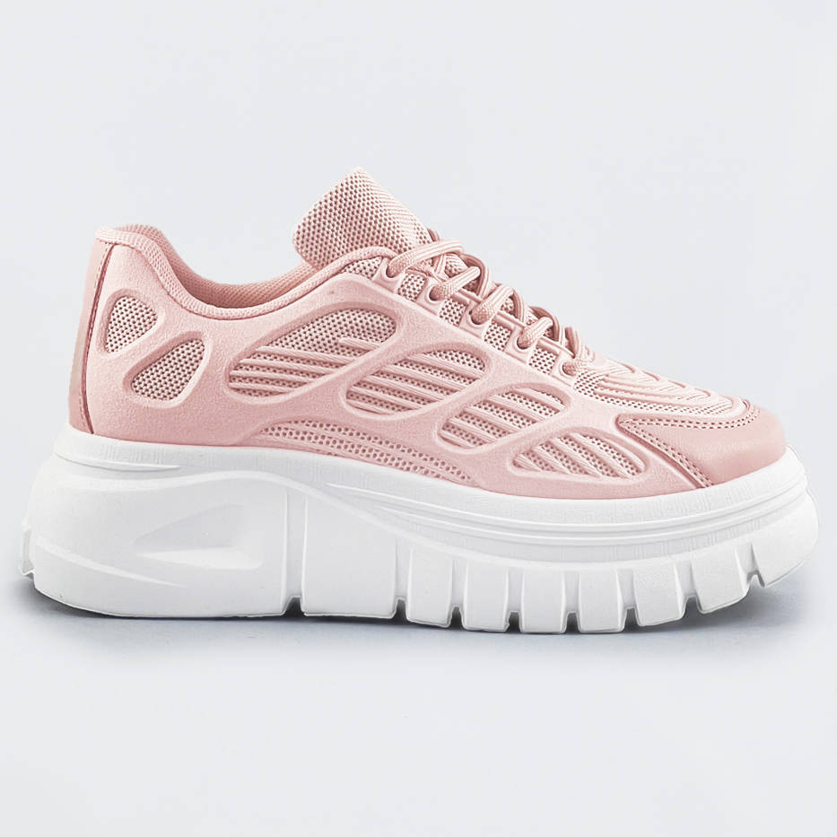 Ružové športové dámske topánky na platforme (S222) ružová XL (42)