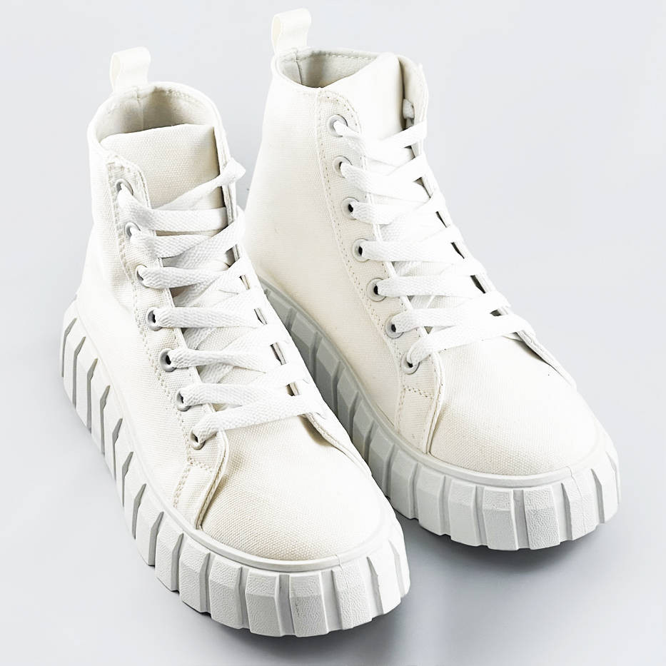 Bílé šněrovací boty (XA060) Bílá XL (42)