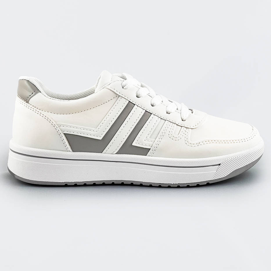 Bílo-šedé dámské sportovní boty (AD-587) Barva: odcienie bieli, Velikost: XL (42)