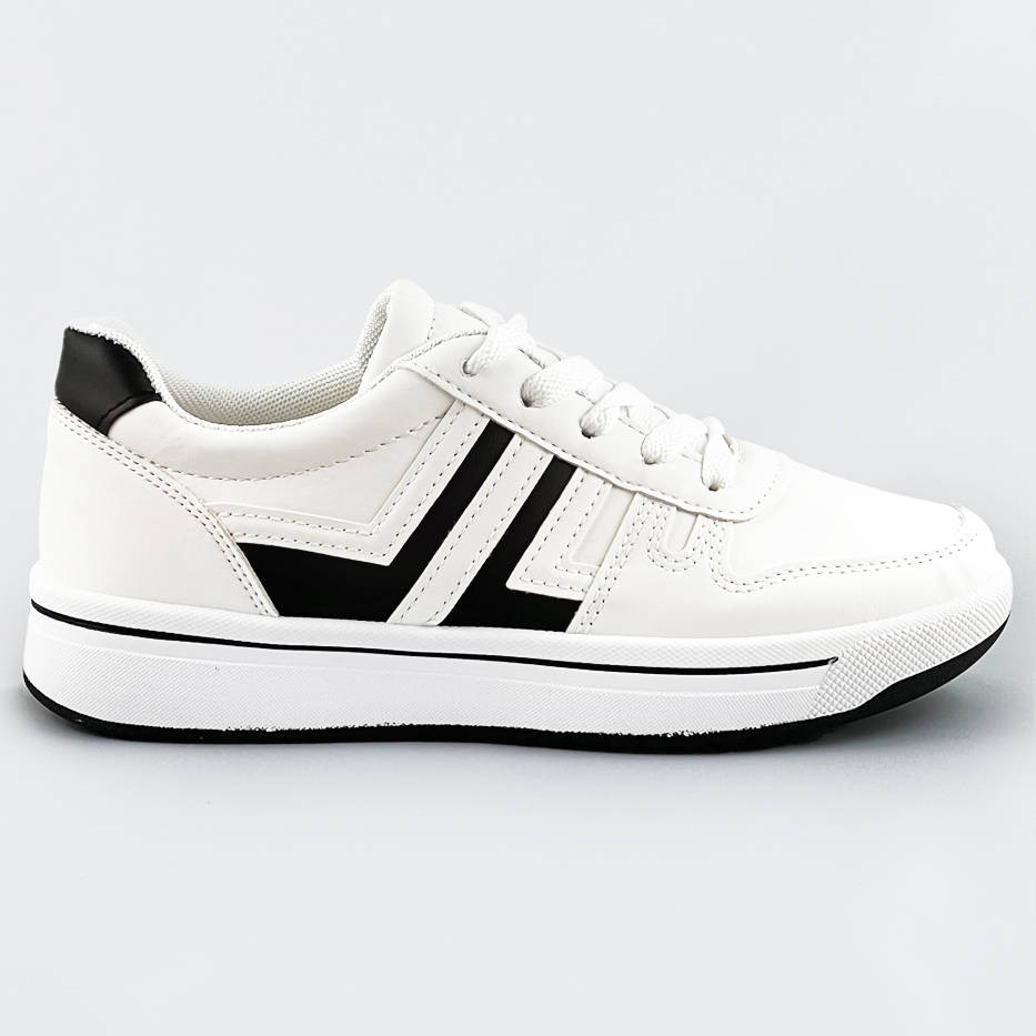 Bílo-černé dámské sportovní boty (AD-587) Bílá XL (42)