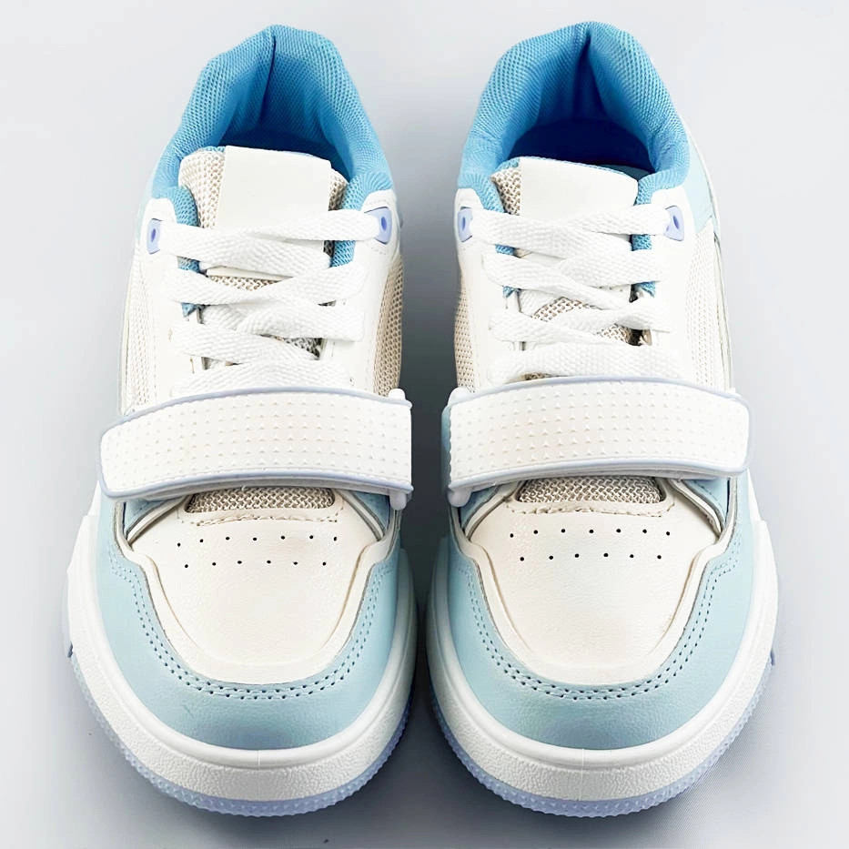 Svetlo modro-biele dámske dvojbaravné tenisky "adidasky" (AD-585) odstíny modré XL (42)