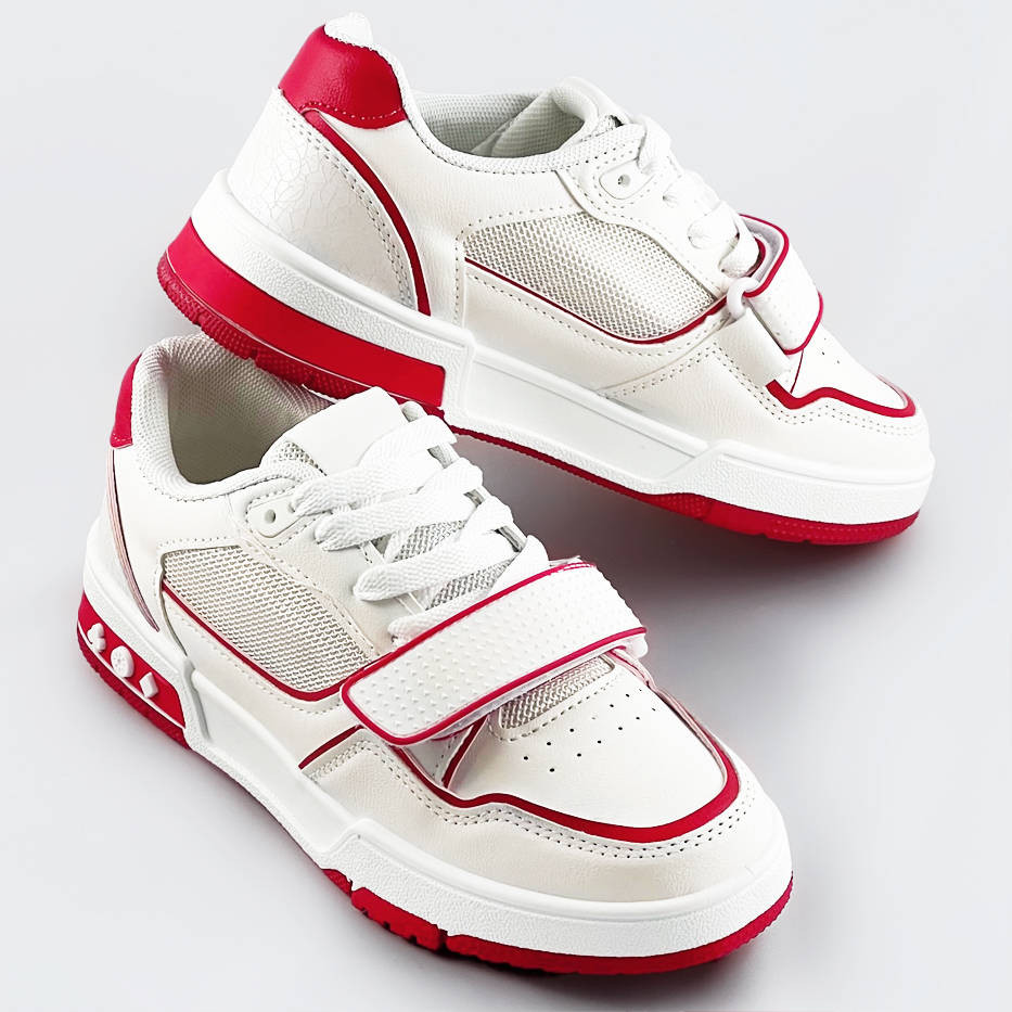 Bílo-červené dámské dvoubarevné tenisky "adidasky" (AD-585) Barva: odcienie czerwieni, Velikost: XL (42)