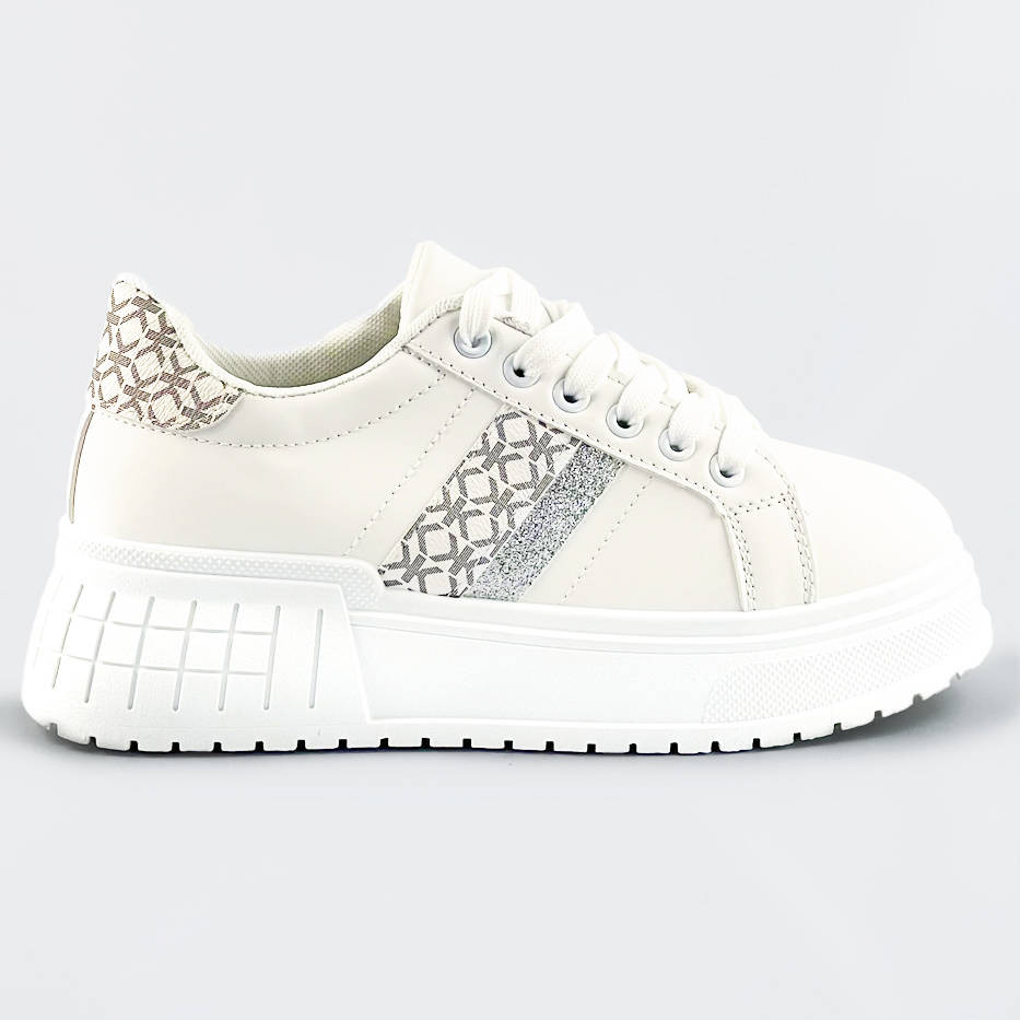 Bílé tenisky sneakers s vysokou podrážkou (AD-576) bílá XL (42)