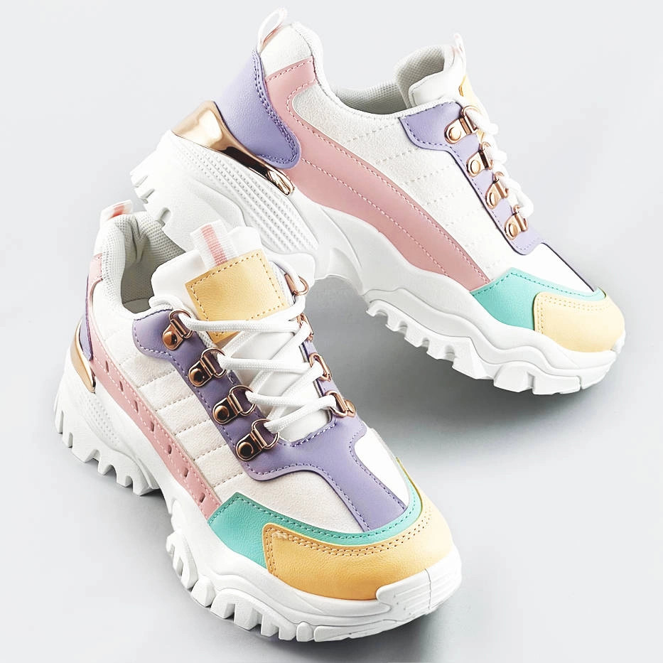 Farebné dámske tenisky sneakers (AD-580) vícebarevné XL (42)