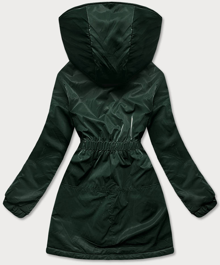 Zelená dámská bunda s kapucí (B8105-10) zielony XL (42)