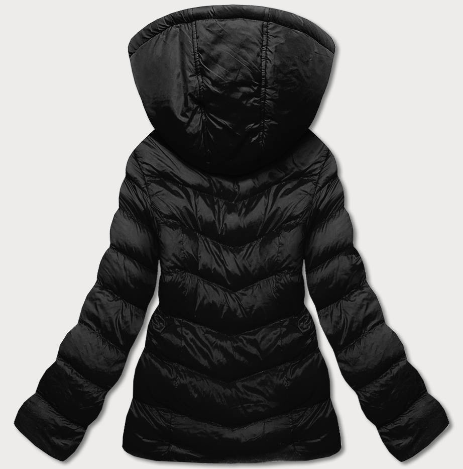Černá dámská bunda s kapucí pro přechodné období (5M786-392) černá M (38)