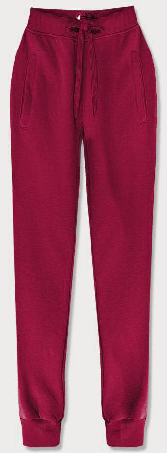 Teplákové kalhoty ve vínové bordó barvě (CK01-21) odcienie czerwieni L (40)