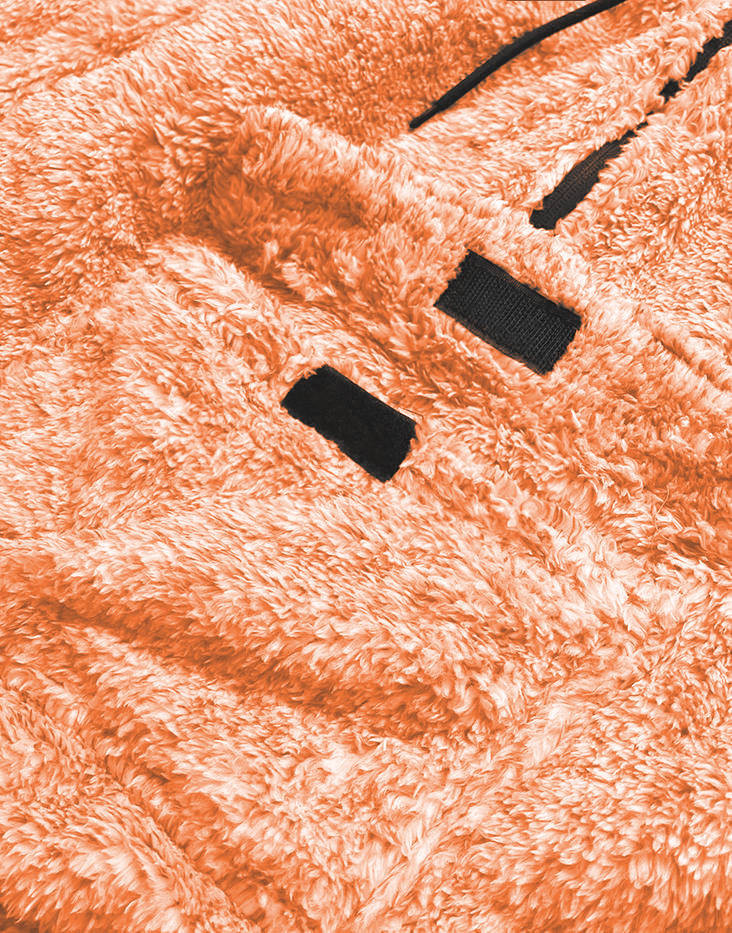 Oranžová melanžová plyšová dámská mikina (HH008-48) Barva: odcienie pomarańczowego, Velikost: XL (42)