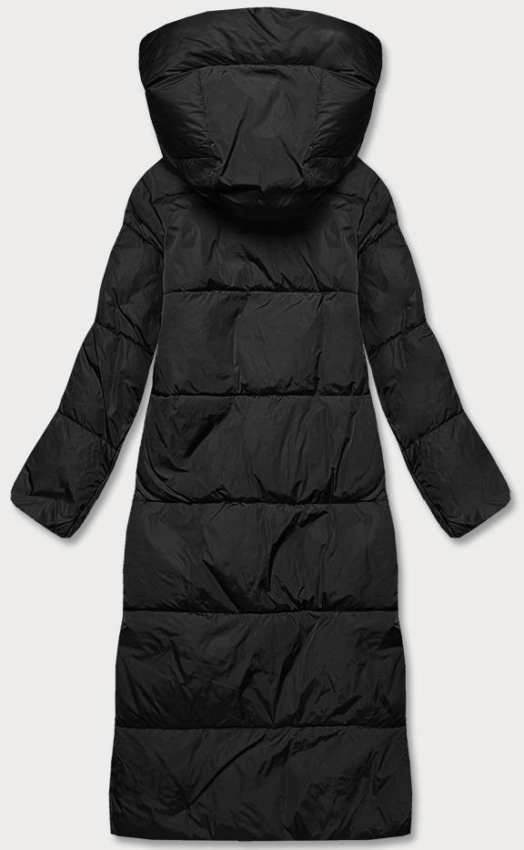 Černá dámská zimní bunda s kapucí (AG1-J9091) odcienie czerni XL (42)