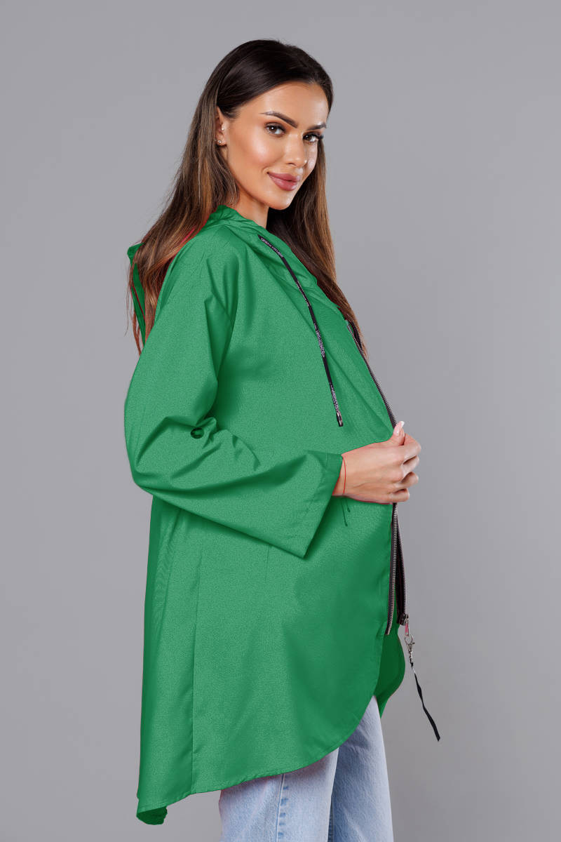Zelený tenký asymetrický dámský přehoz přes oblečení (B8117-82) odcienie zieleni XS (34)