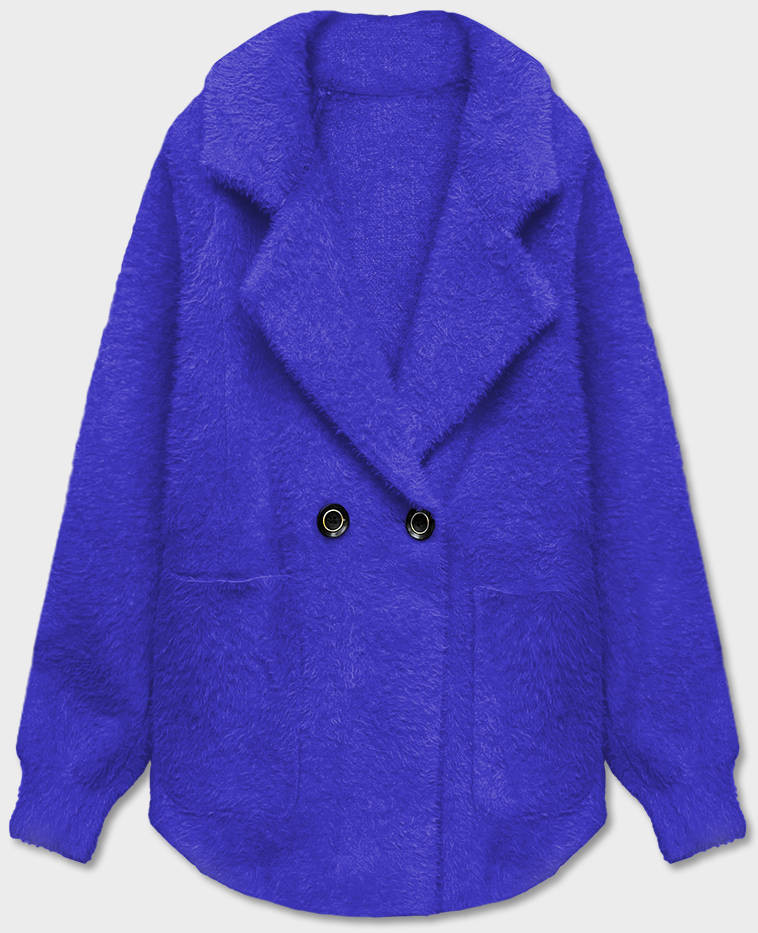 Krátký přehoz přes oblečení typu alpaka v chrpové barvě (CJ65) odcienie niebieskiego ONE SIZE