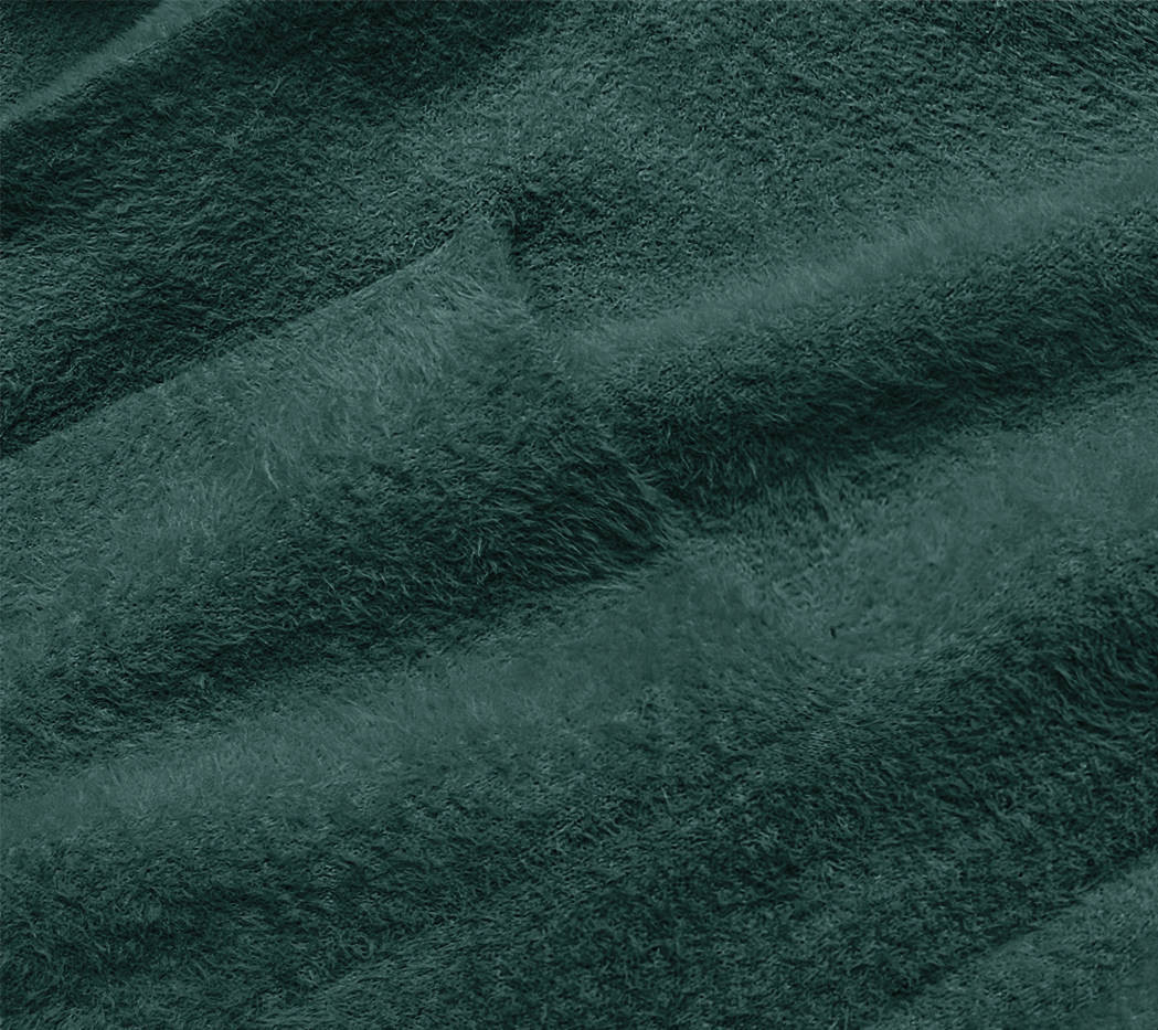 Dlouhý vlněný přehoz přes oblečení typu alpaka v mořské barvě s kapucí (M105) odcienie zieleni ONE SIZE