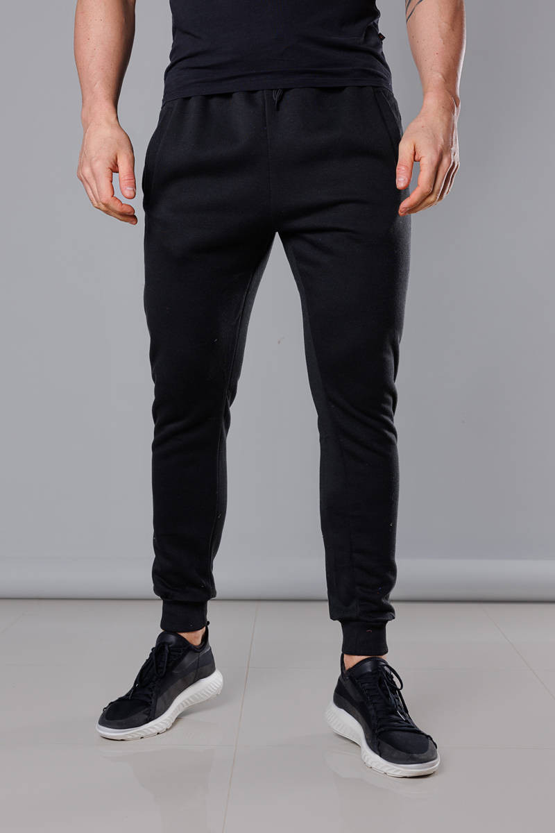 Černé pánské teplákové kalhoty (68XW01-3) odcienie czerni XXL
