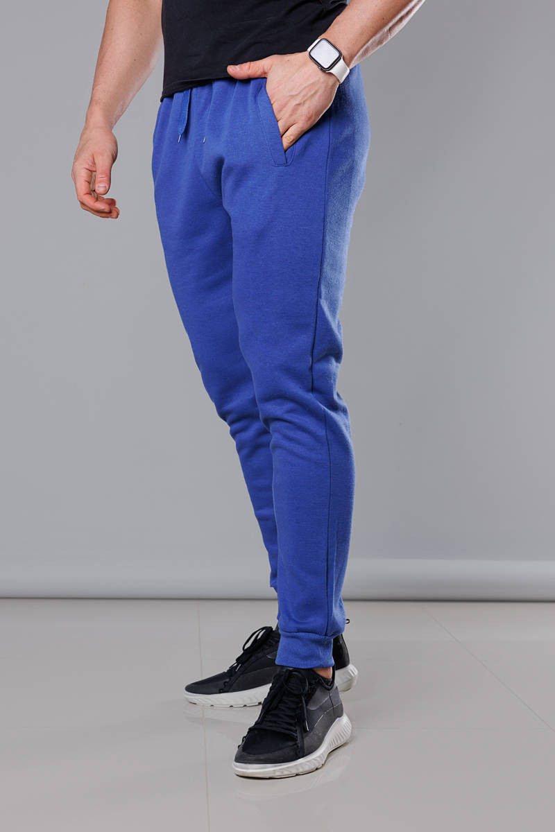 Modré pánské teplákové kalhoty (68XW01-15) odcienie niebieskiego L