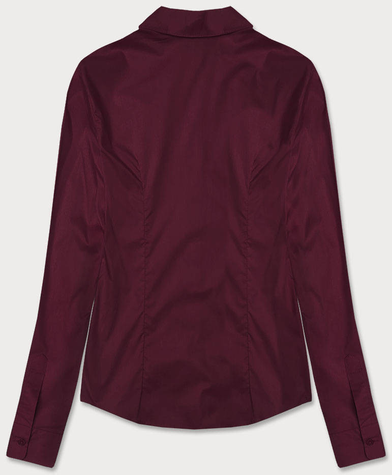 Klasická dámská košile ve vínové bordó barvě (HH039-6) Barva: odcienie czerwieni, Velikost: L (40)