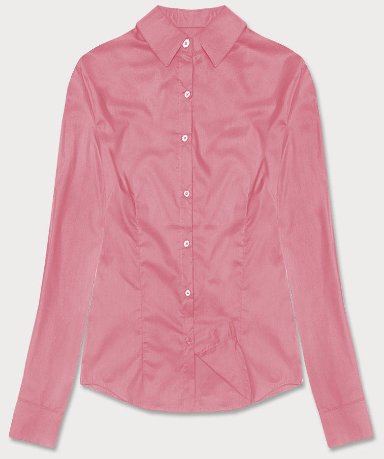 Světle růžová klasická dámská košile (HH039-25) Růžová S (36)