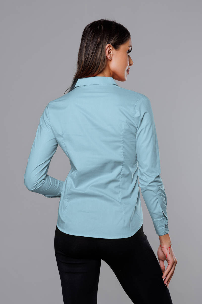 Světle modrá klasická dámská košile (HH039-41) Modrá XL (42)