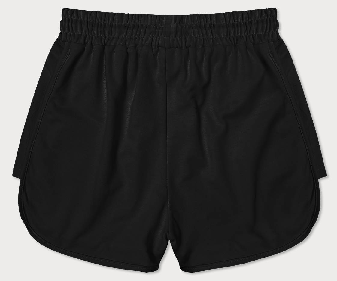Černé dámské sportovní šortky (8K951-3) Barva: odcienie czerni, Velikost: L (40)