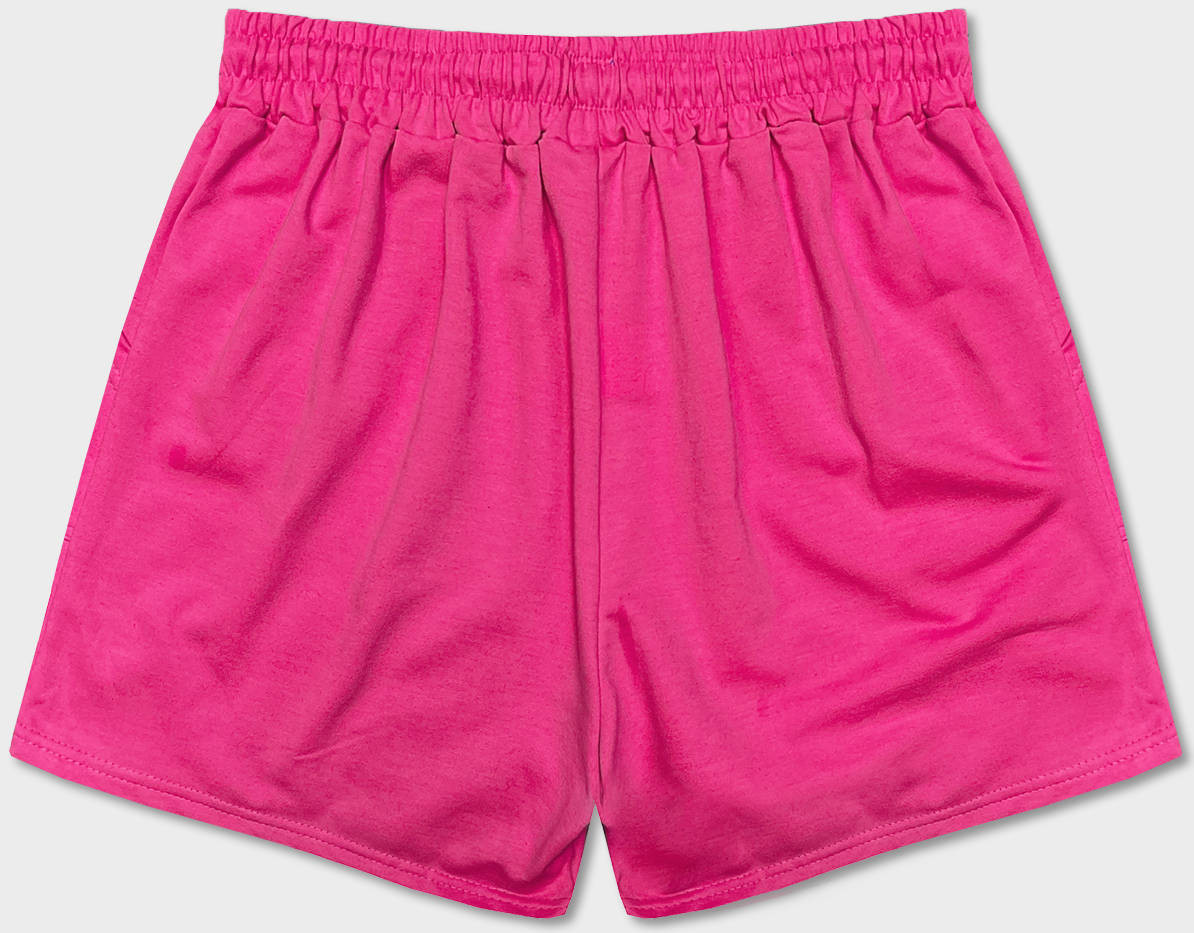 Růžové dámské teplákové šortky (8K950-19) Růžová S (36)