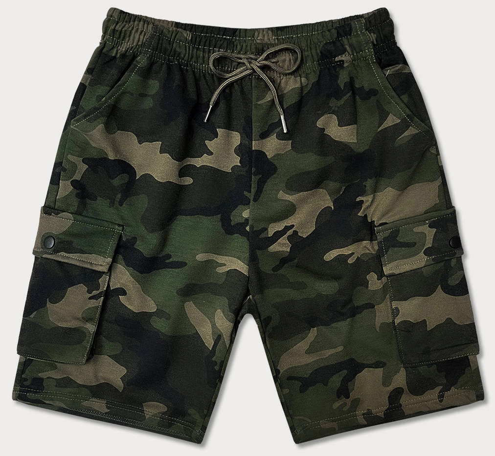 Pánské khaki šortky moro (8K282-29) odstíny zelené XL (obrázek 4)