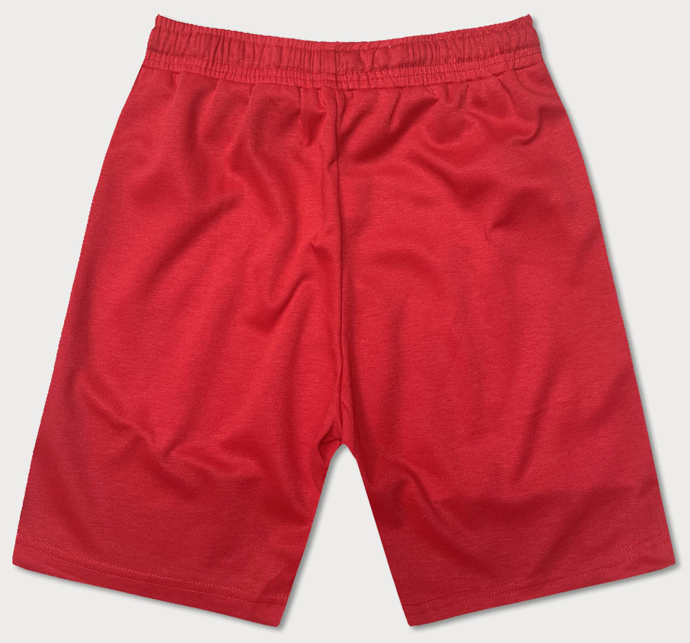 Červené dvoubarevné pánské kraťasy (8K930-18) Barva: odcienie czerwieni, Velikost: XL