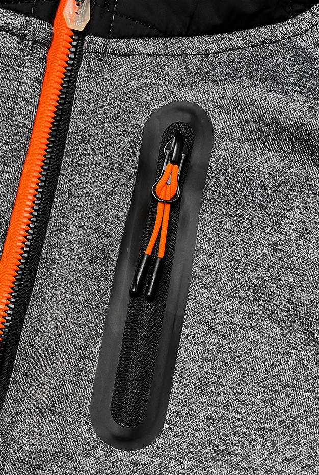 Černo-grafitová dámská sportovní bunda s neonovými vsadkami (8M911-392) odcienie czerni S (36)