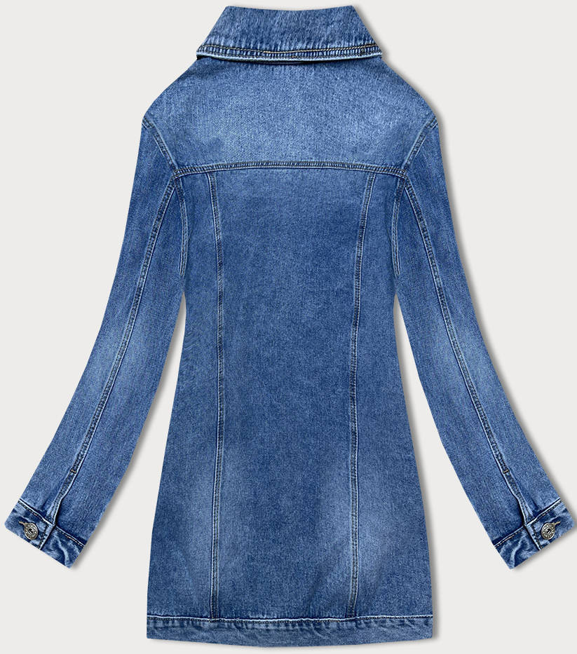 Světle modrá dámská džínová bunda s protrženími (GD8727-K) odcienie niebieskiego S (36)