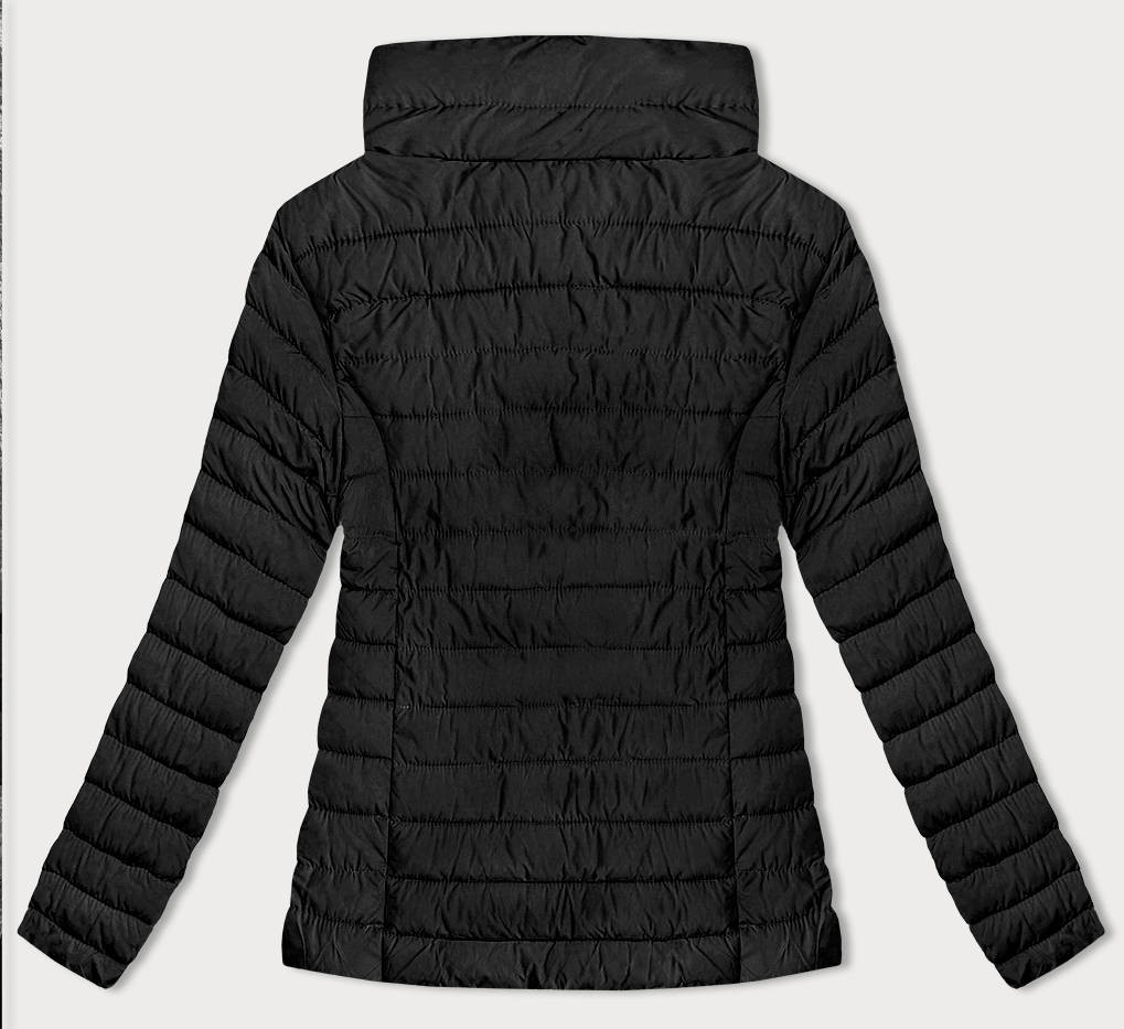 Černá dámská prošívaná bunda pro přechodné období (16M9109-392) odcienie czerni XL (42)