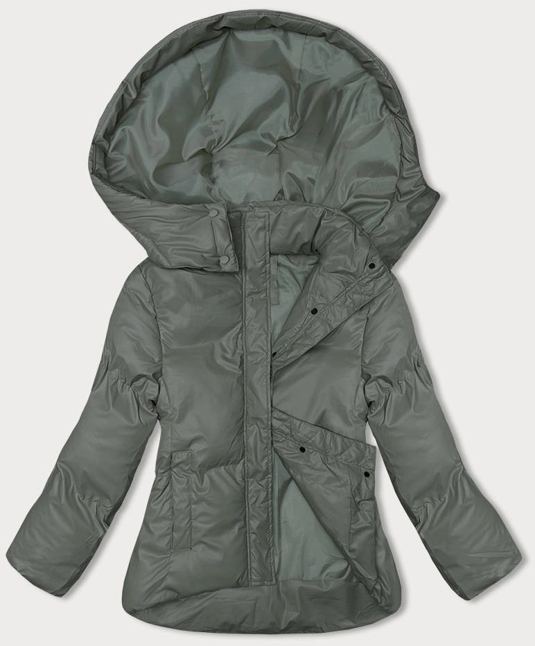 Dámska zelená voľná zimná bunda (5M3185-236) odstíny zelené S (36)