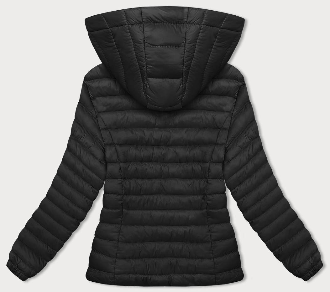 Černá dámská prošívaná bunda pro přechodné období (16M9101-392) odcienie czerni XL (42)