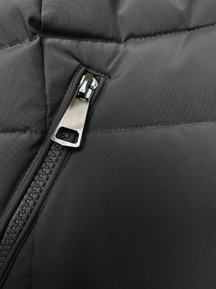 Čierna dámska páperová zimná bunda (LHD-23032) odstíny černé M (38)